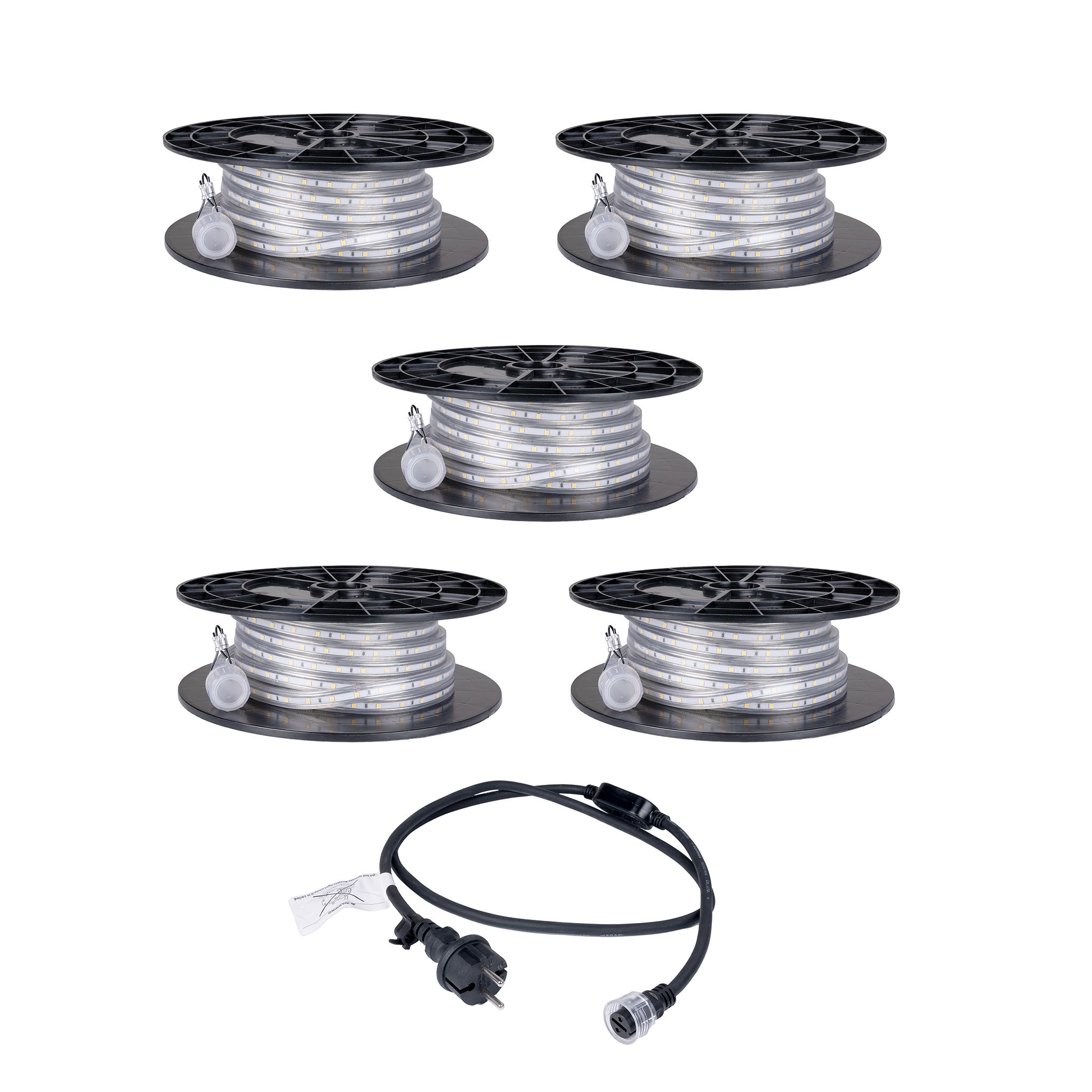 LED-list / Arbetsbelysning AGGE Lite 230V - 400 lm/m, 10 m, 5 st + 1 st nätsladd