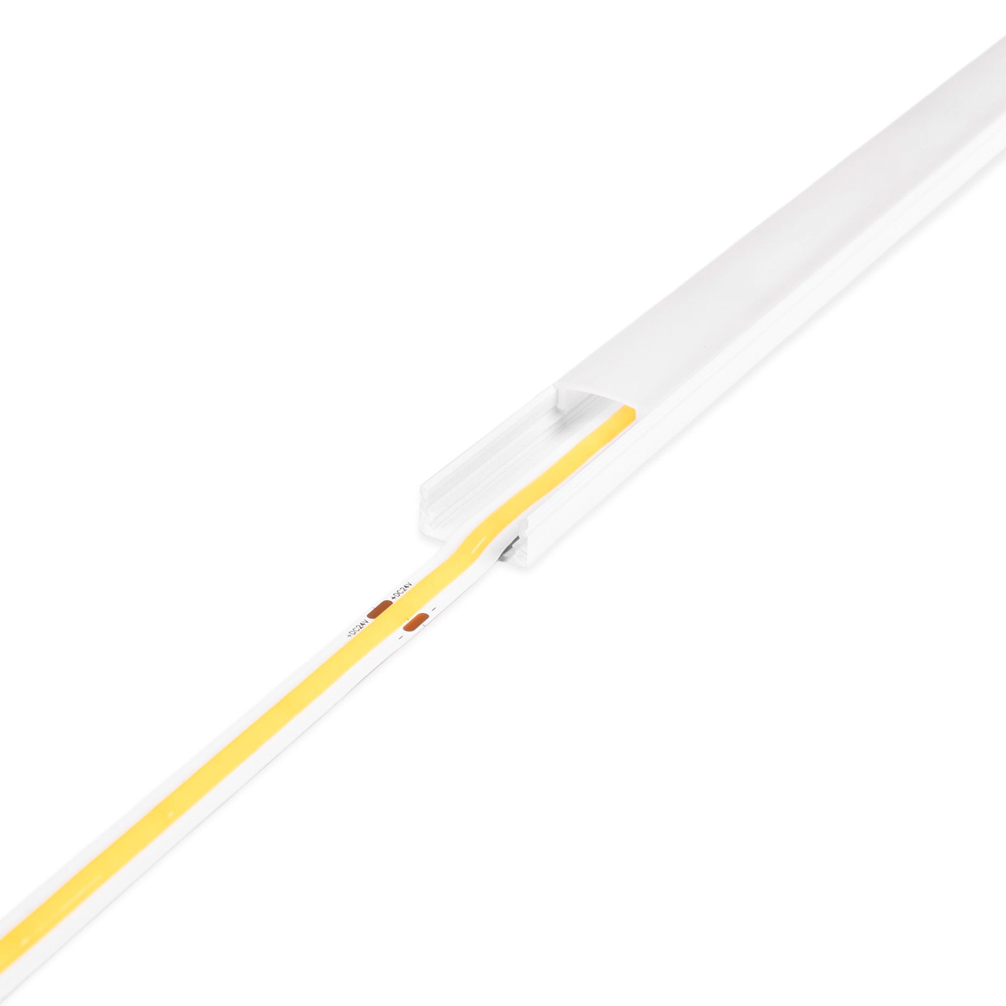 Aluminiumprofil för LED-list AGGE Surface, ytmonterad, 100 cm, Vit