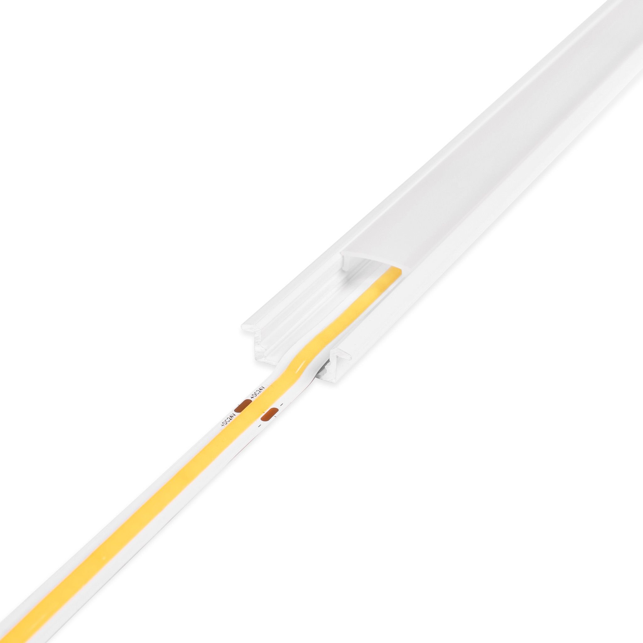 Aluminiumprofil för LED-list AGGE Recessed, infälld, 100 cm, Vit