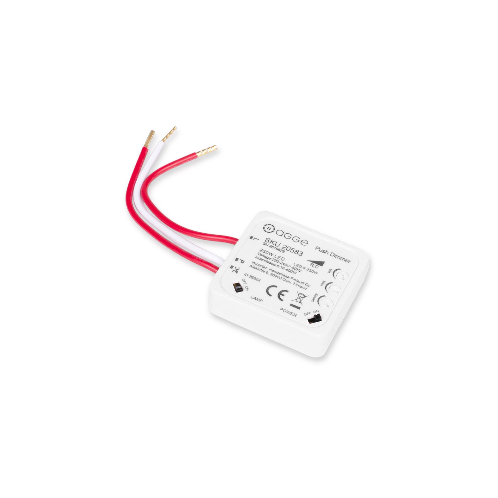 Bakkantsdimmer AGGE Push Dimmer, 5-250W
