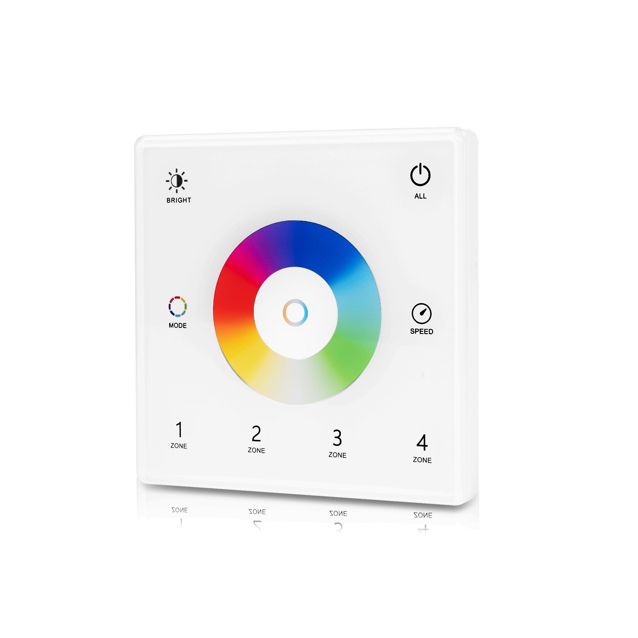 Fjärrkontroll för LED-list AGGE RGB+CCT Wall Mount Touch Panel 4-zones, RF 2.4 GHz, Endast fjärrkontroll