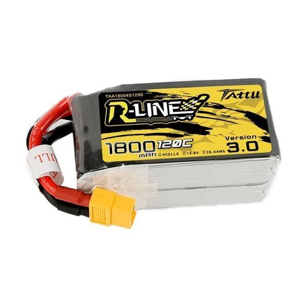 Akku Tattu R-line versio 3.0 1800mAh 14.8v 120c 4S1p XT60