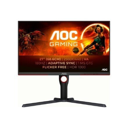 AOC Q27G3XMN/BK 27"QHD VA 180Hz 1000cd/m2 1ms
