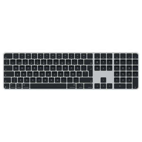 Apple Magic Keyboard with Touch ID and Numeric Keypad for Mac models with Apple silicon (USB–C) - Swedish - Black Keys MXK83S/A