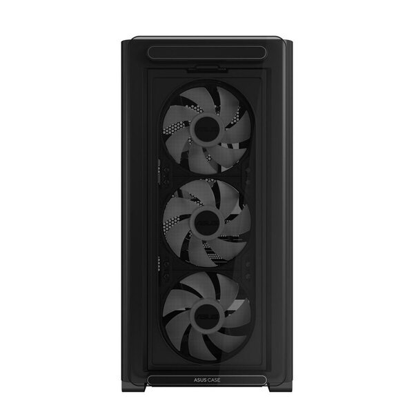 ASUS A23 Plus ARGB Musta Tietokonekotelo (Micro ATX/Mini-ITX, 3x USB, 2x 3.5"paikat, Ilman virtalähdettä)