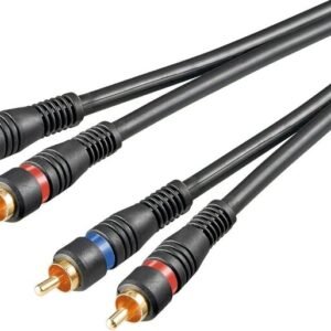 Audiokaapeli Goobay 2x RCA - 2x RCA, 0.2m