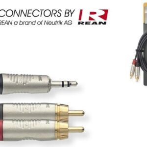 Audiokaapeli Stagg REAN JACK 3.5 stereo TRS - 2xRCA 2m