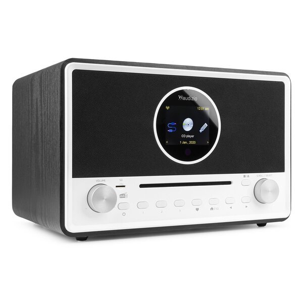 Audizio Lucca Internet-radio DAB+ ja CD-soittimella musta