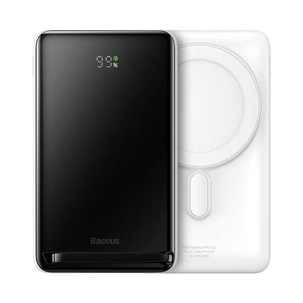 Langaton laturi Powerbank MagSafe 10000mAh 20W USB-C kaapeli 0.5m, valkoinen