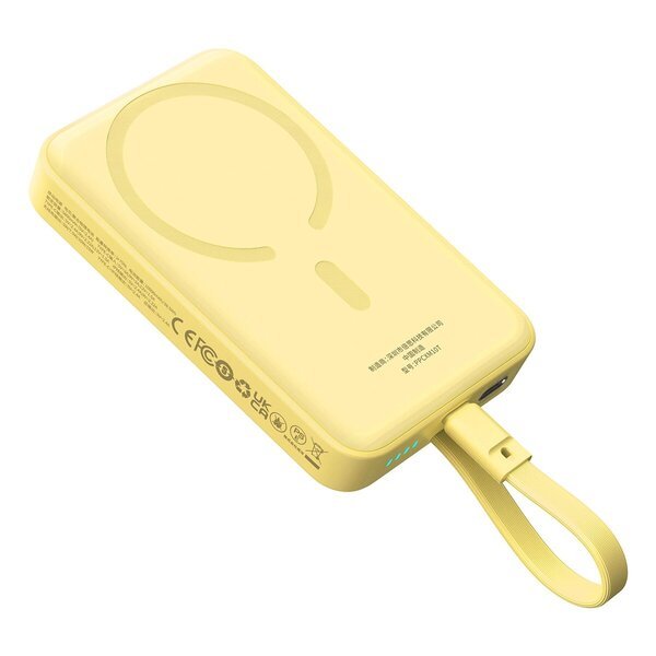 Langaton Powerbank Baseus Magnetic Mini, 10000mAh, keltainen