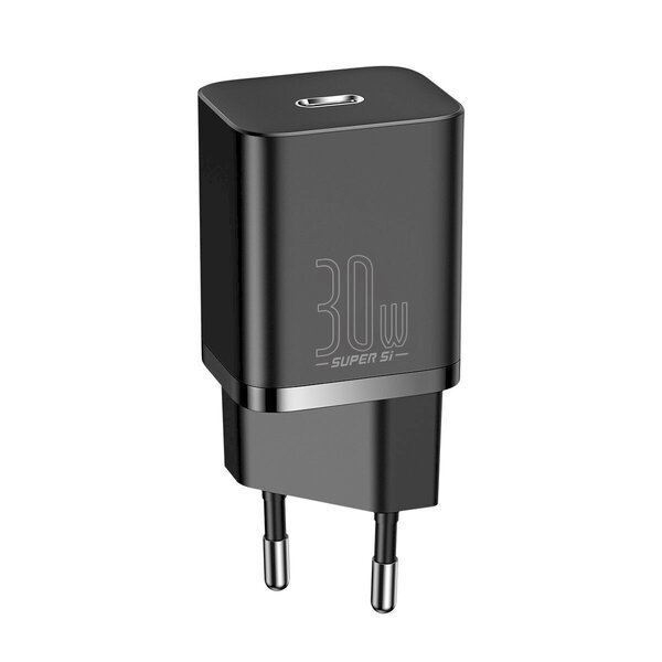 Nopea USB-C-laturi Power Delivery ja Quick Charge, musta