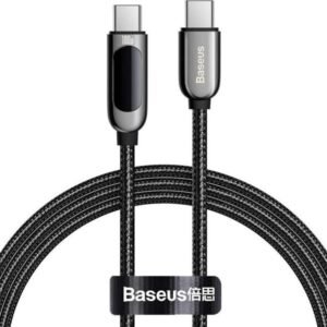 USB-C-kaapeli tehomittarilla 100W 1m musta