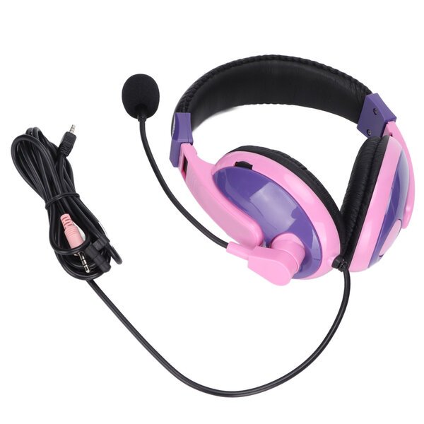 bh3688 langallinen kuulokemikrofoni 3,5 mm:n hybridi-monitoimipistoke ympärisuuntaisella mikrofonin tuella xboxille ps4pink purplelle