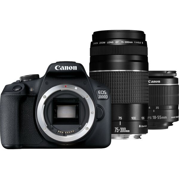 Canon EOS 2000D + EF-S 18-55mm IS STM + EF-S 75-300mm III