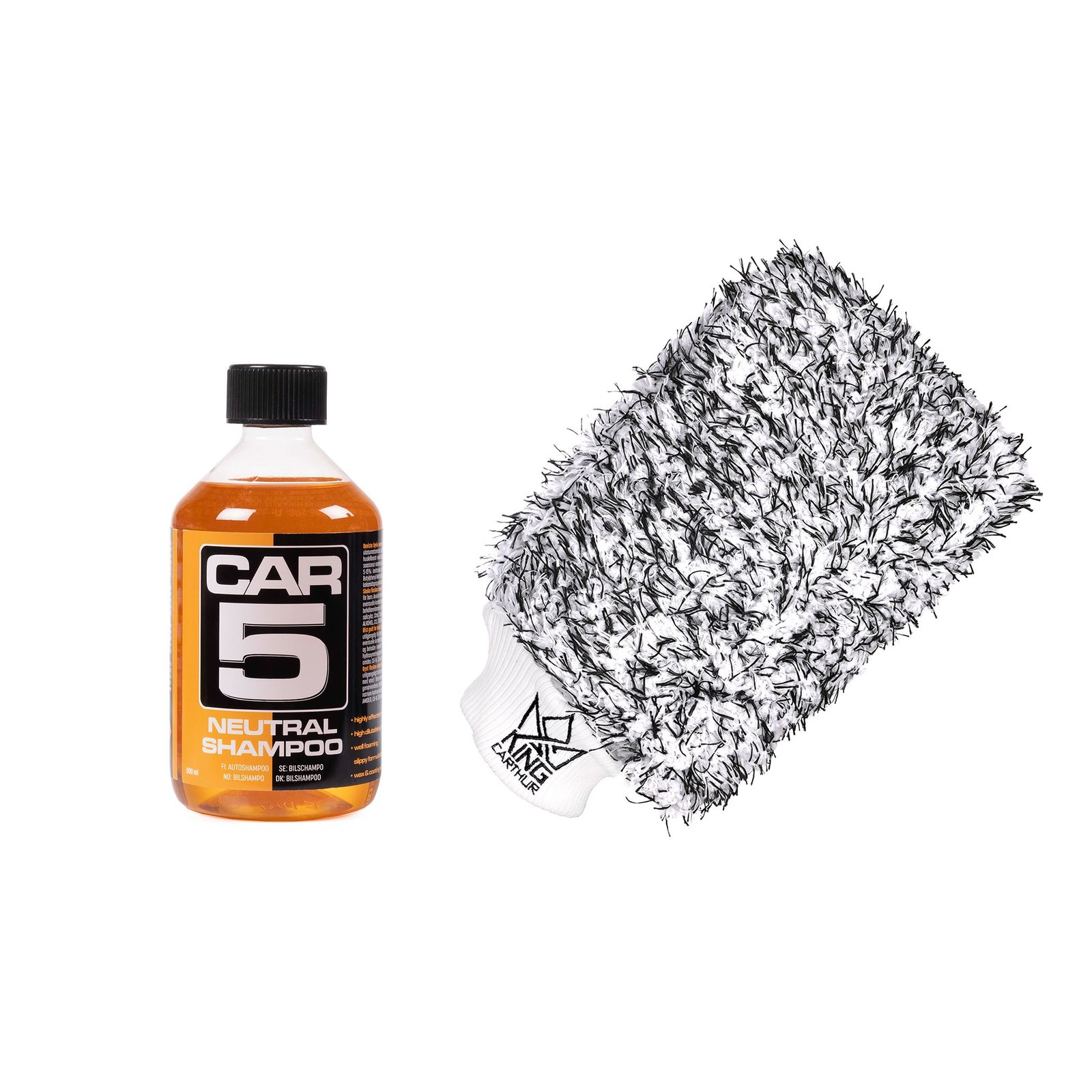 Bilschampo CAR5 Shampoo, 500 ml + Wash Mitt