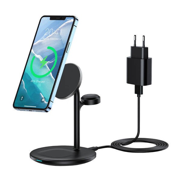 3in1 Latausasema iPhone AirPods Pro Apple Watch, musta