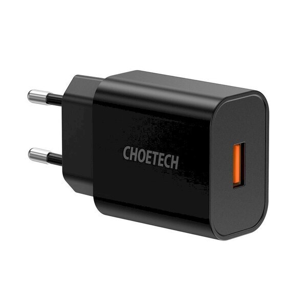 Choetech USB matkaseinälaturi 18W Power Delivery musta (Q5003-EU)