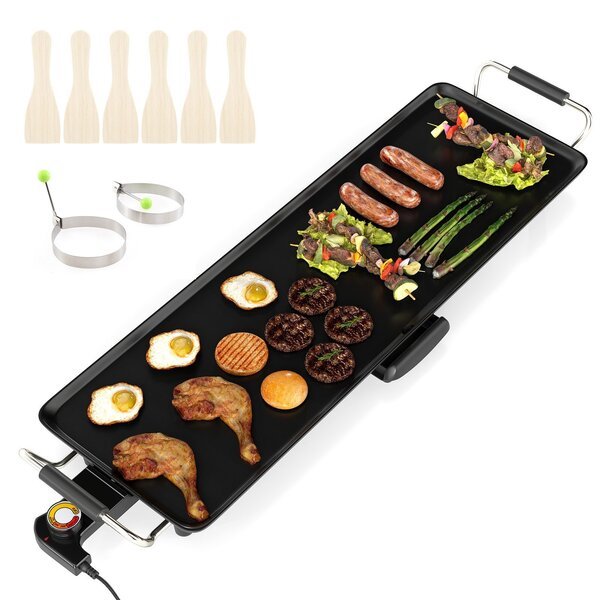 Costway 70cm sähköparila Teppanyaki Grill Non-stick BBQ Grill Sähkögrilli