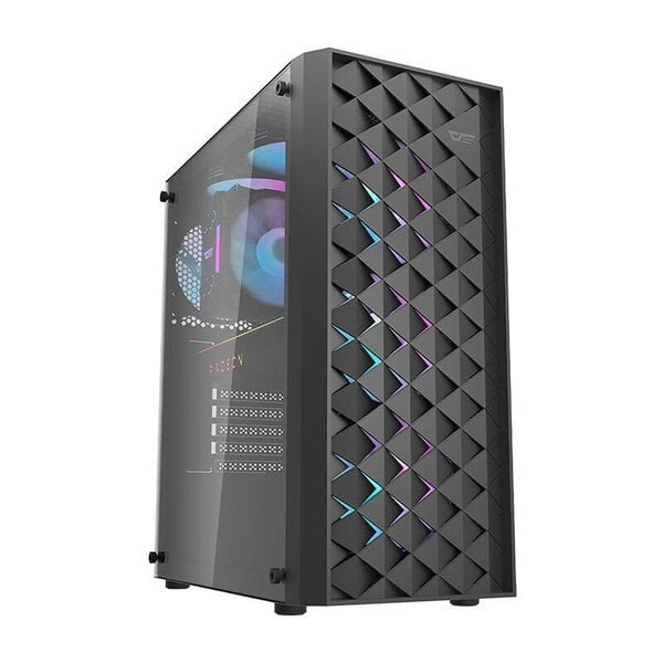 Darkflash Darkflash DK351 tietokonekotelo + 4 tuuletinta (musta)