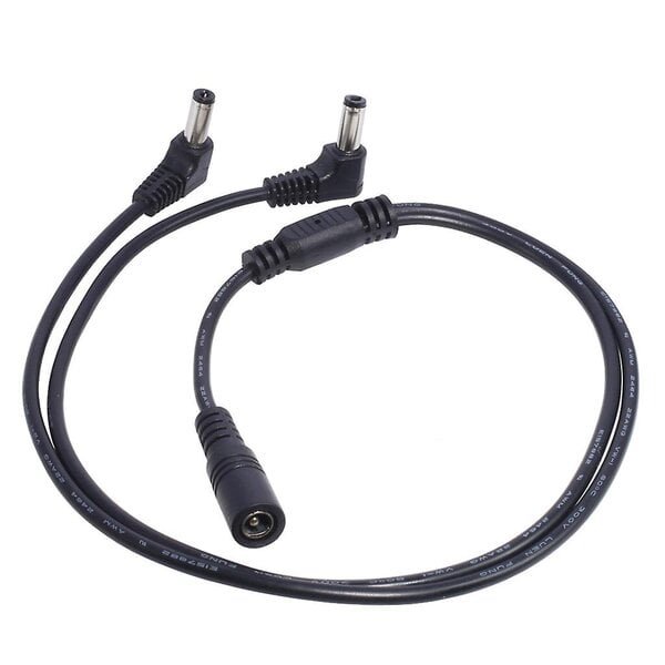 DC-virtajatkojohto 5.5x2.1 mm, 1 naaras→ 2 urosta, 90 cm