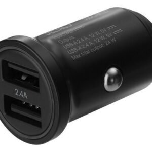 DELTACO 12/24 V USB -A, 2.4A autolaturi