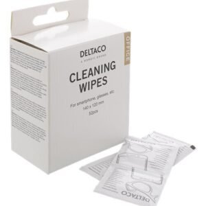 Deltaco Office Cleaning Wipes -puhdistusliinat, 1 pakkaus - 52 kpl.
