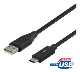 Deltaco USBC-1006M, USB-C, USB-A, 2m