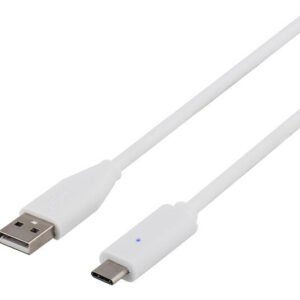 Deltaco USBC-1007, USB 2.0, USB-C -kaapeli, 0,25 m