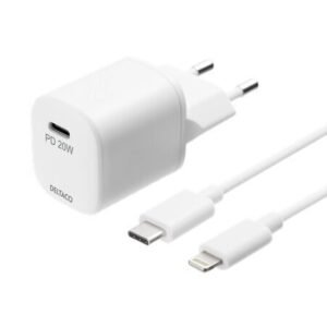 DELTACO USBC-AC141, USB-C, Lightning, 3A