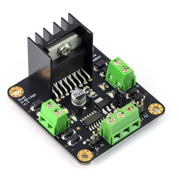 DFRobot L298N kaksikanavainen tasavirtamoottoriohjain, 12 V / 2 A