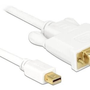 Displayport mini male, DVI 24pin male, 2m