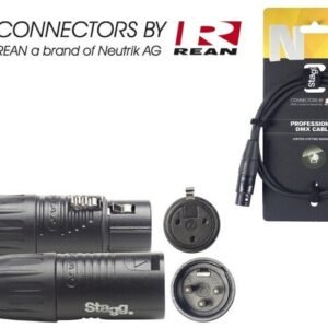 DMX-kaapeli Stagg REAN XLR/m - XLR/f 1 m