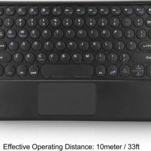 Elprico 10 tuuman bluetooth-näppäimistö kosketuslevyllä, langaton näppäimistö, retro pyöreät näppäinhatut tuki windowsille, os x:lle, ios:lle, androidille