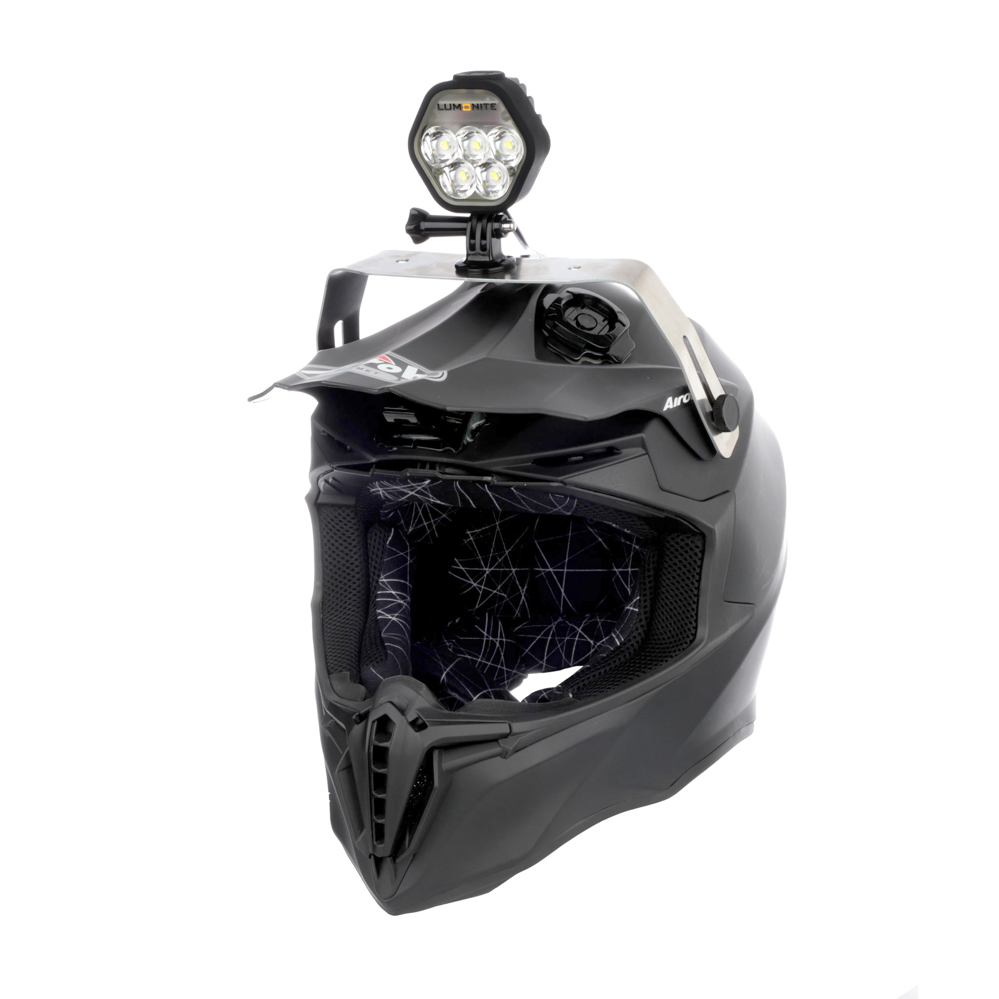 Enduro Hjälmpaket LUMONITE Navigator2 - 4195 lm / Laddbar, 1 x Lampa&batteri + hjälmfäste (4195 lm)