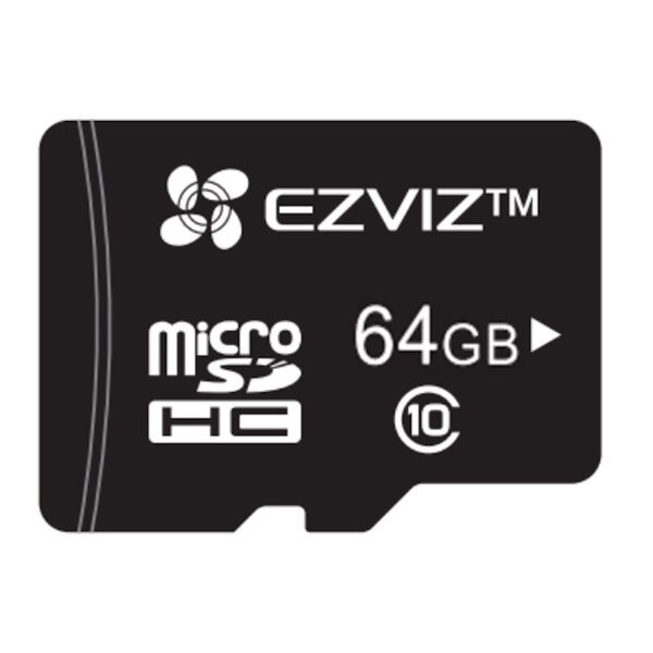 Ezviz 64GB UHS-I 10-luokanälykäs MicroSD-kortti, täydellinen Full HD -videolle r90MB/s/w50Mbps