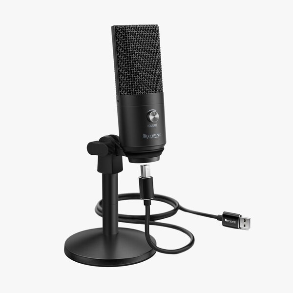 Fifine x DELE K670B USB-kondensaattorimikrofoni, musta versio