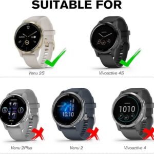 Fintie Kotelo Yhteensopiva Garmin Venu 2s / Vivoactive 4s kanssa, [3 kpl pakkaus] Pehmeä Tpu Näytönsuoja Suojakotelo