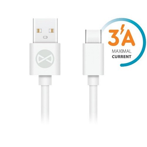 Forever USB-C kaapeli 3A 1m valkoinen