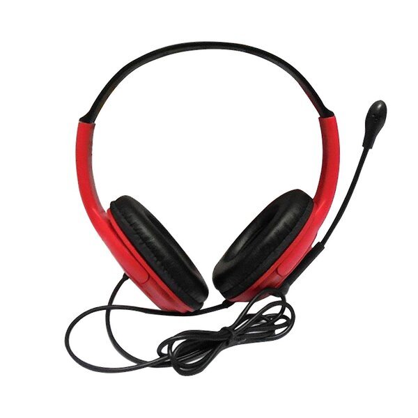 Gaming-kuulokkeet mikrofonilla, punainen