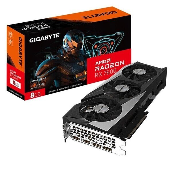 Gigabyte Grafiikkakortti Radeon RX 7600 Gaming OC 8G GDDR6 128bit 2DP/2HDMI