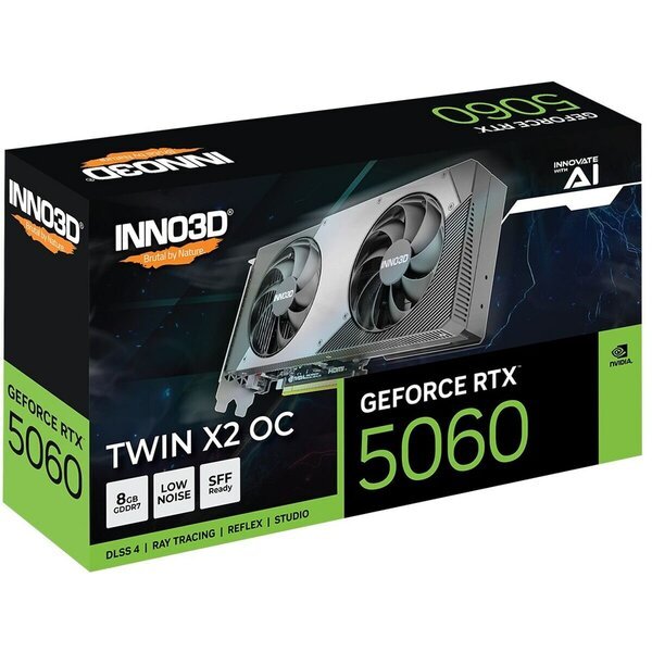 Grafiikkakortti INNO3D N50602-08D7X-195070N GEFORCE RTX 5060 8 GB