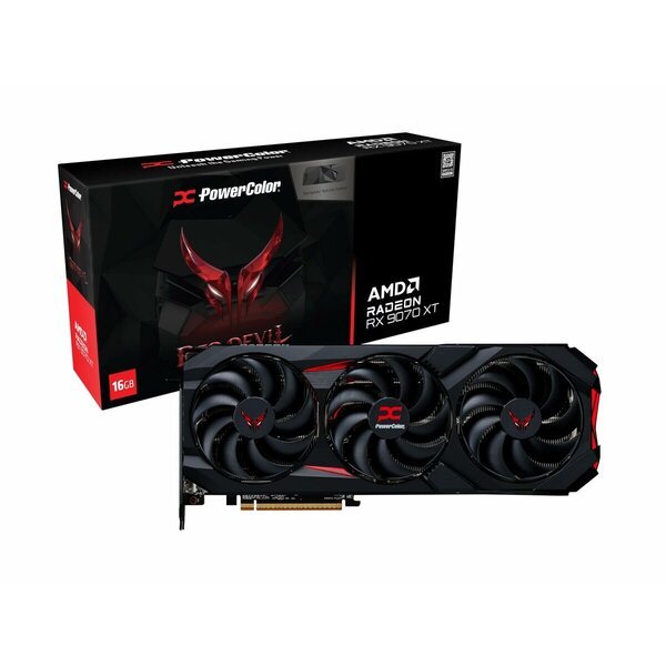 Grafiikkakortti Powercolor RX9070XT 16G-E/OC/BP radeon rx 9070 xt 16 GB GDDR6