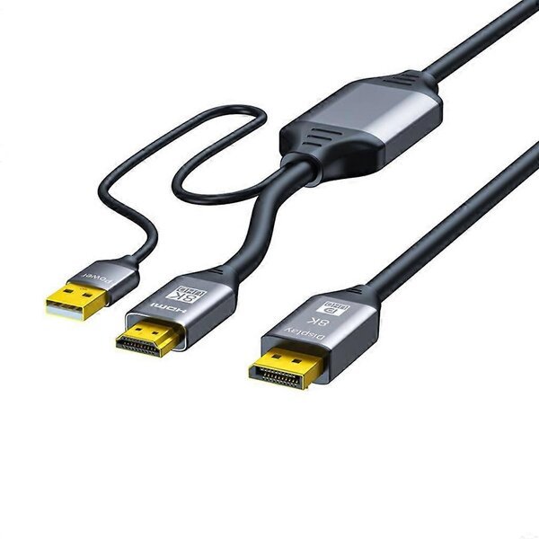 HDMI 2.1– DP 1.4 -sovitinkaapeli, 3 m