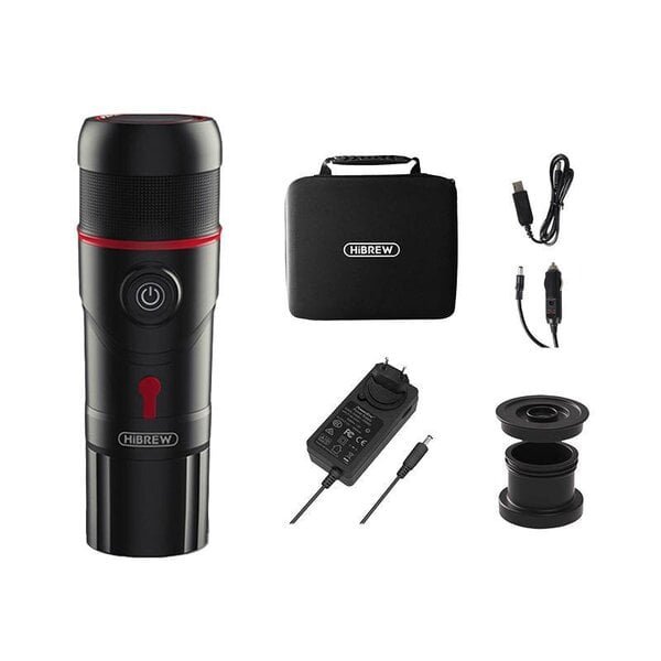 HiBREW H4-premium 3-in-1 -kahvinkeitin, kannettava, sis. adapterin ja kuljetuslaukun