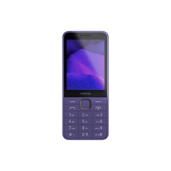 HMD 235 4G (2024) Fioletowy Kännykkä - 2.8"näyttö, Dual SIM, MicroSD, Bluetooth, 4G LTE, FM-radio, kompakti 99 g, kestävä 1450 mAh akku