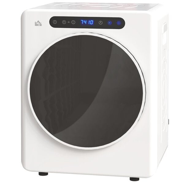 HOMCOM Pyykinpesukone, 6 ohjelmaa, 40-60℃, 4 kg kapasiteetti, kompakti, kosketusohjaus, valkoinen