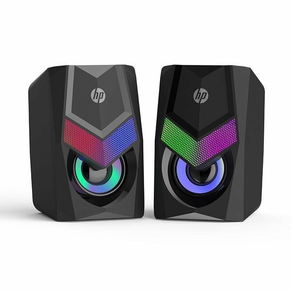 HP kaiuttimet DHE-6000, 2.0, 6W,äänenvoimakkuuden säätö, pöytämalli, 3,5 mm liitäntä, musta