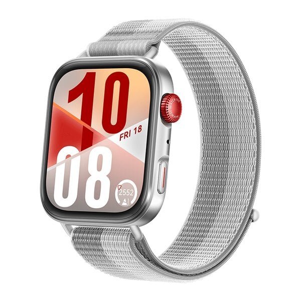 Huawei Watch Fit 4 Silver with Silver Woven Strap