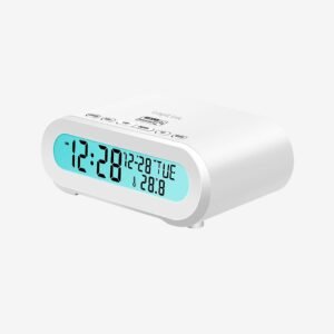 LogiLink Kelloradio, jossa on lämpötila/ilmankosteus – USB-C/akkuverkkoyhteys