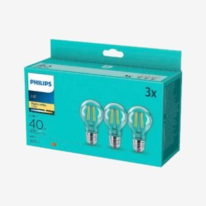 Philips LED E27 normaali kirkas 40 W, 3/pakk.